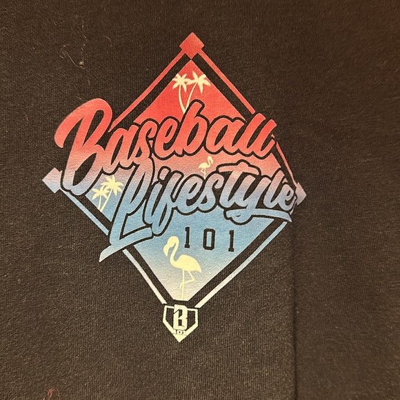 Bsbl Lifestyle Boys Black Short Sleeve T Shirt sz Youth XL Great Condition - Picture 4 of 5